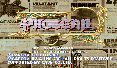 Progear (USA 010117) Title Screen